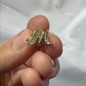 Gold Initial M Pin
